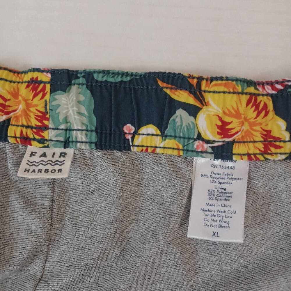 FAIR HARBOR MASTOS ANCHOR SWIM TRUNKS TROPICAL FLORAL PRINT SIZE XL - Picture 10 of 11